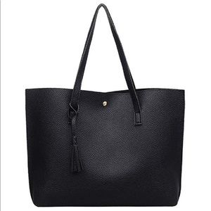 Soft Faux Leather Lightweight Everyday Tote Bag